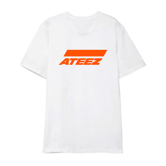 T Shirt Ateez Orange blanc