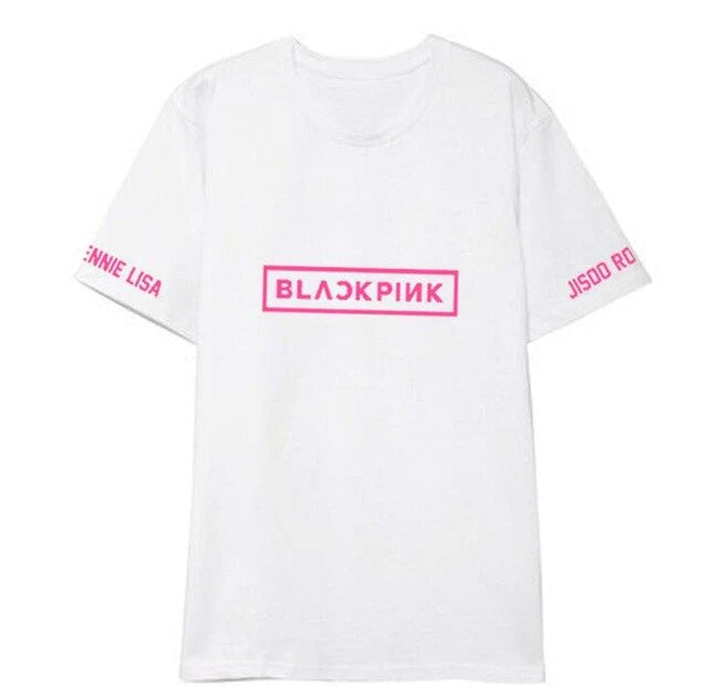 T Shirt Blackpink PINK blanc