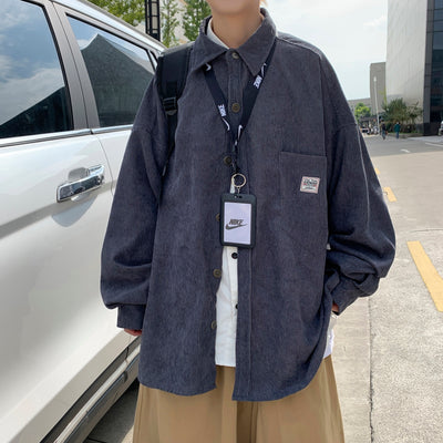 Korean velvet oversized shirt