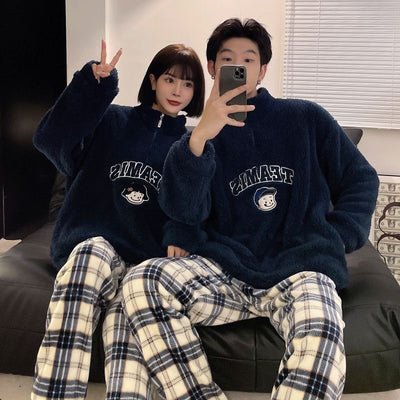 Pyjama de couple en velours - KoreanxWear