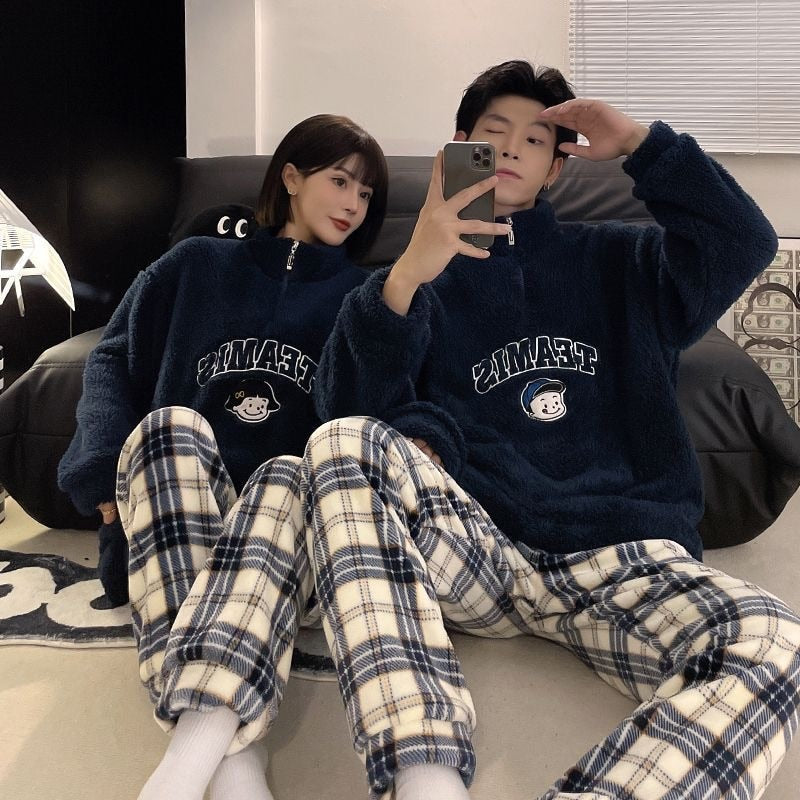 Pyjama de couple en velours - KoreanxWear