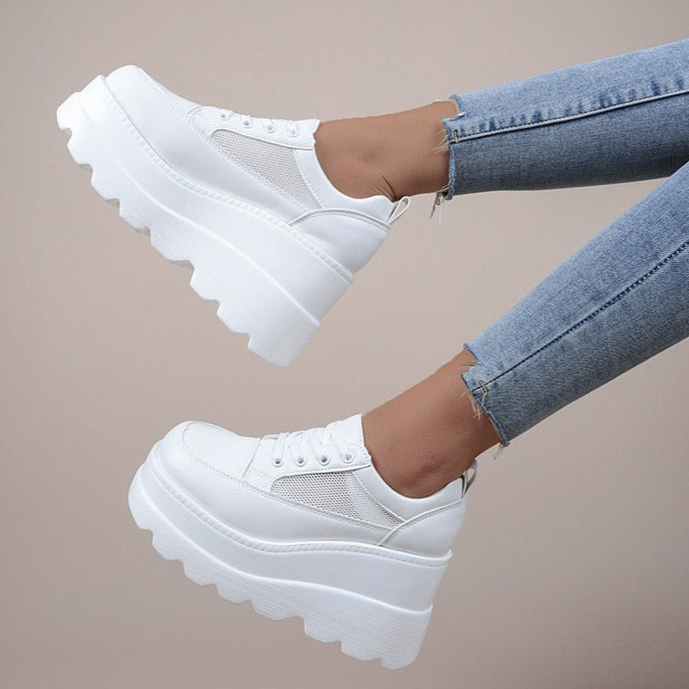 Sneakers plateforme blanche - KoreanxWear