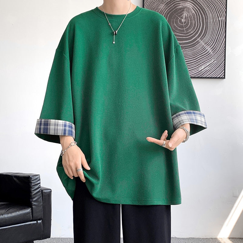 Checked oversized T-shirt