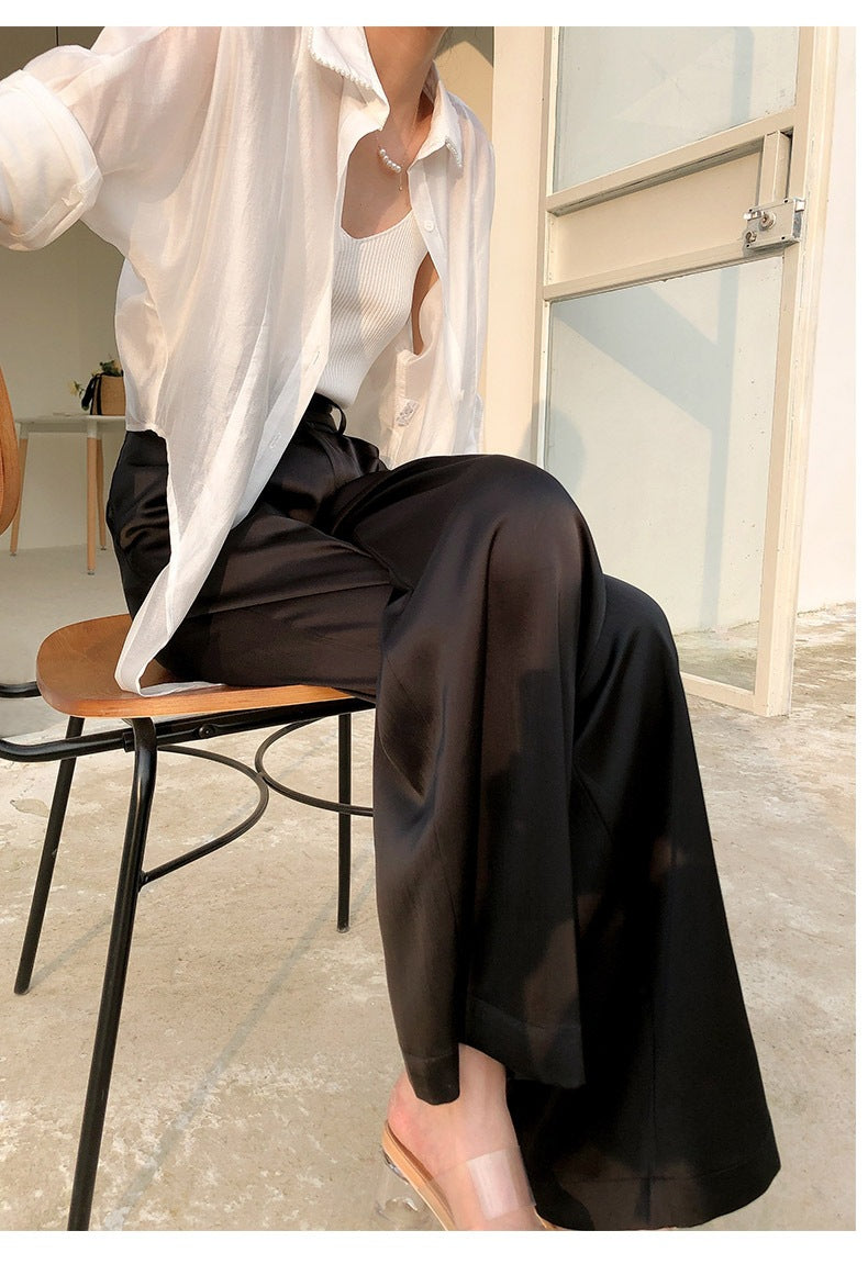 Pantalon ample en soie - KoreanxWear