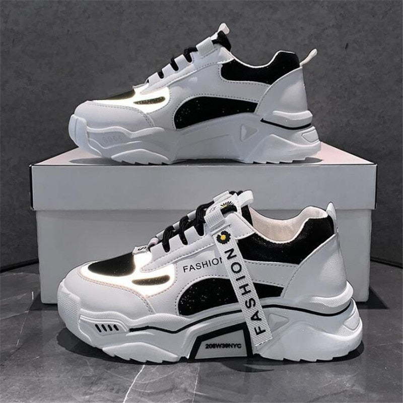 Sneakers vulcanisées à plateforme - KoreanxWear