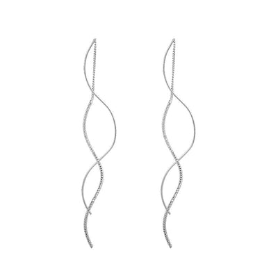 Boucles d'oreilles courbées - KoreanxWear