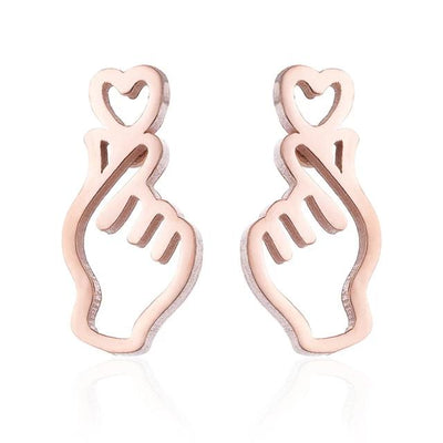 Boucles d'oreilles Finger Heart - KoreanxWear