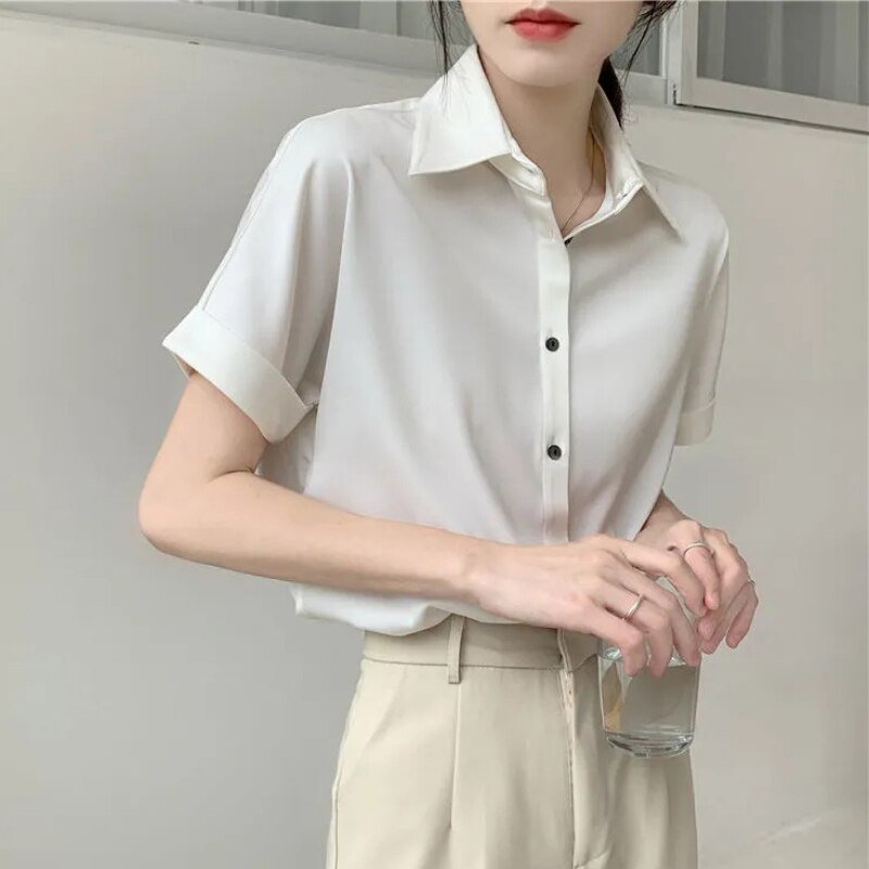 Elegant cropped shirt | KoreanxWear