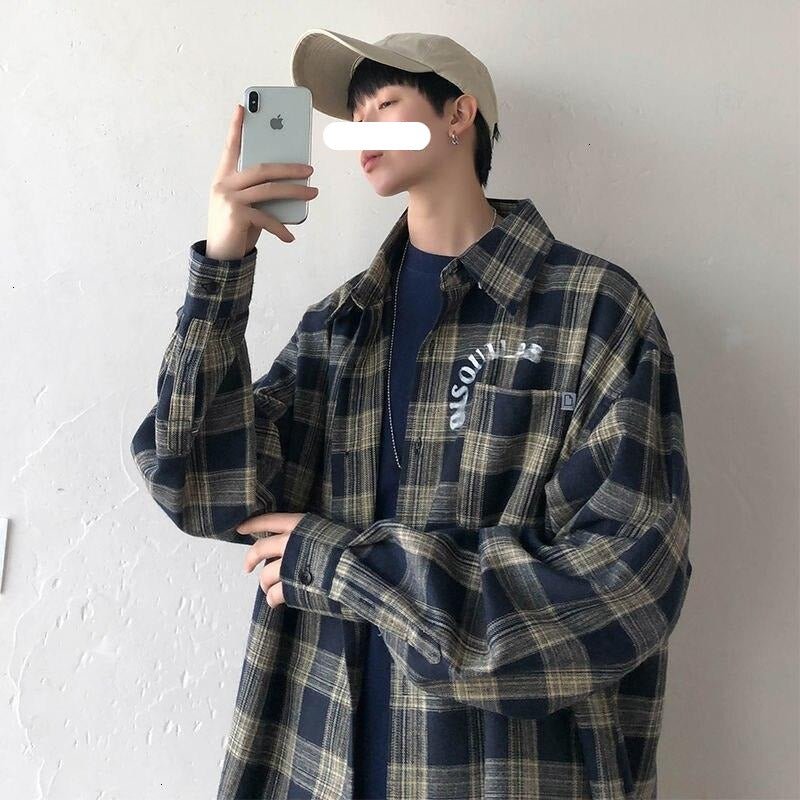 Chemise plaid à carreaux - KoreanxWear