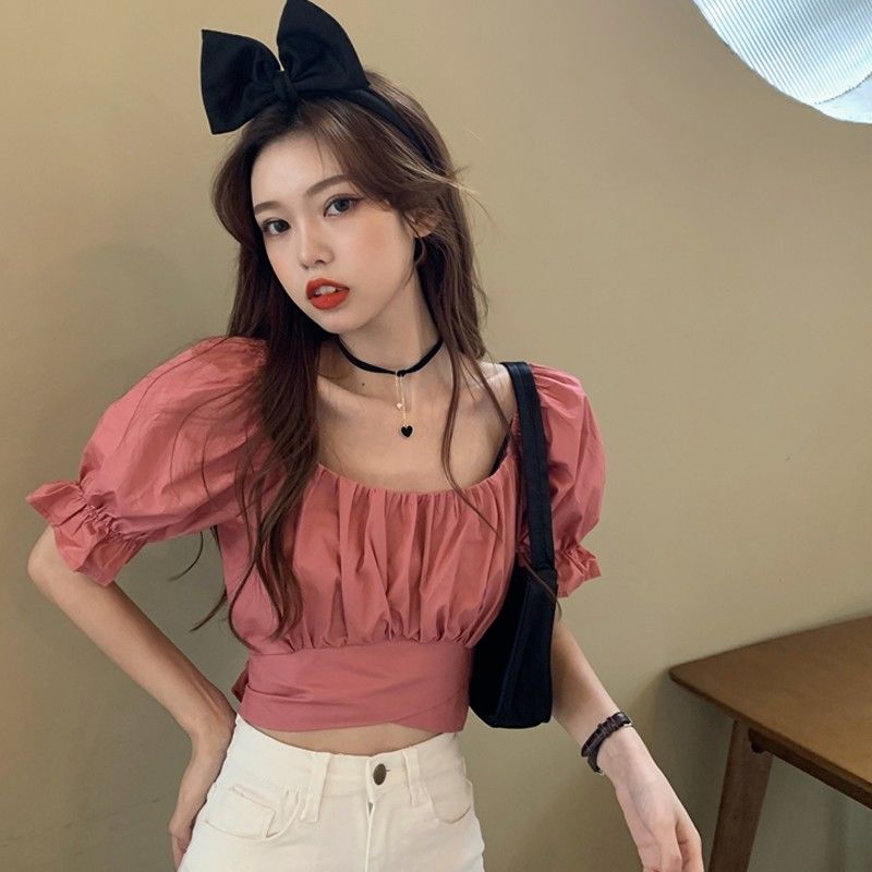 Crop Top coréen à nœud | KoreanxWear