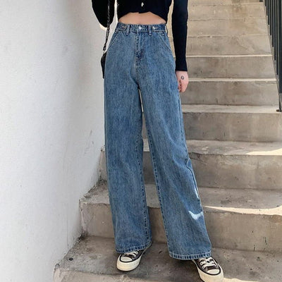 Jeans coréen taille haute - KoreanxWear