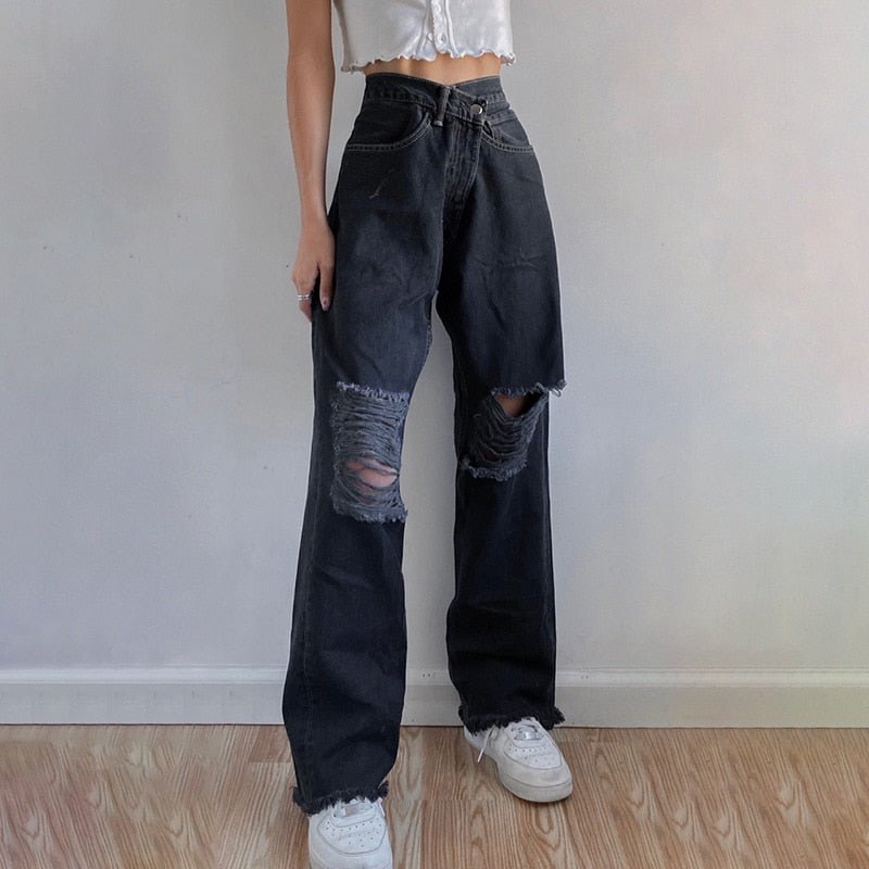 Jeans coréen troué - KoreanxWear