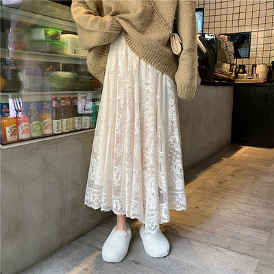 jupe longue femme jupe femme chic et élégant jupe plissée korean