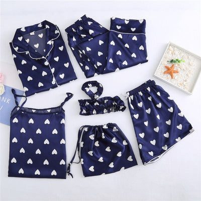 Pyjama Coréen Pack Cœur Bleu - KoreanxWear