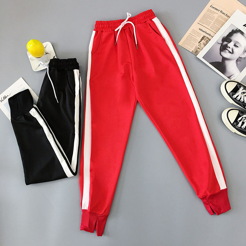 Jogging Bandes Blanches Rouge
