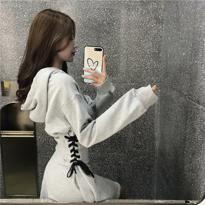 Robe Sweat à Capuche Coréenne