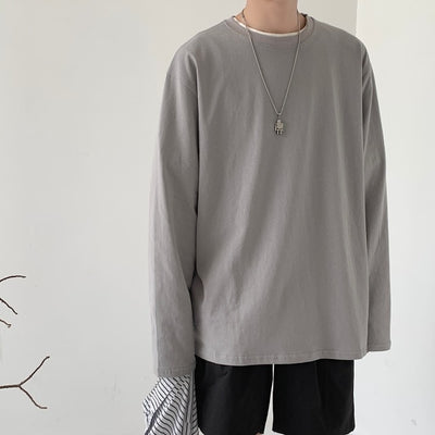 T Shirt long coréen gris