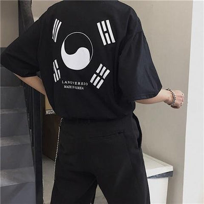 T Shirt Noir Corée du Sud