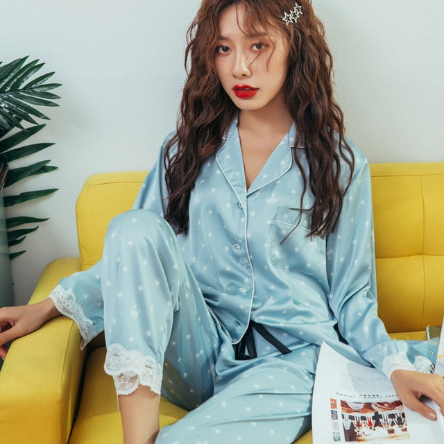 Pyjama coréen bleu