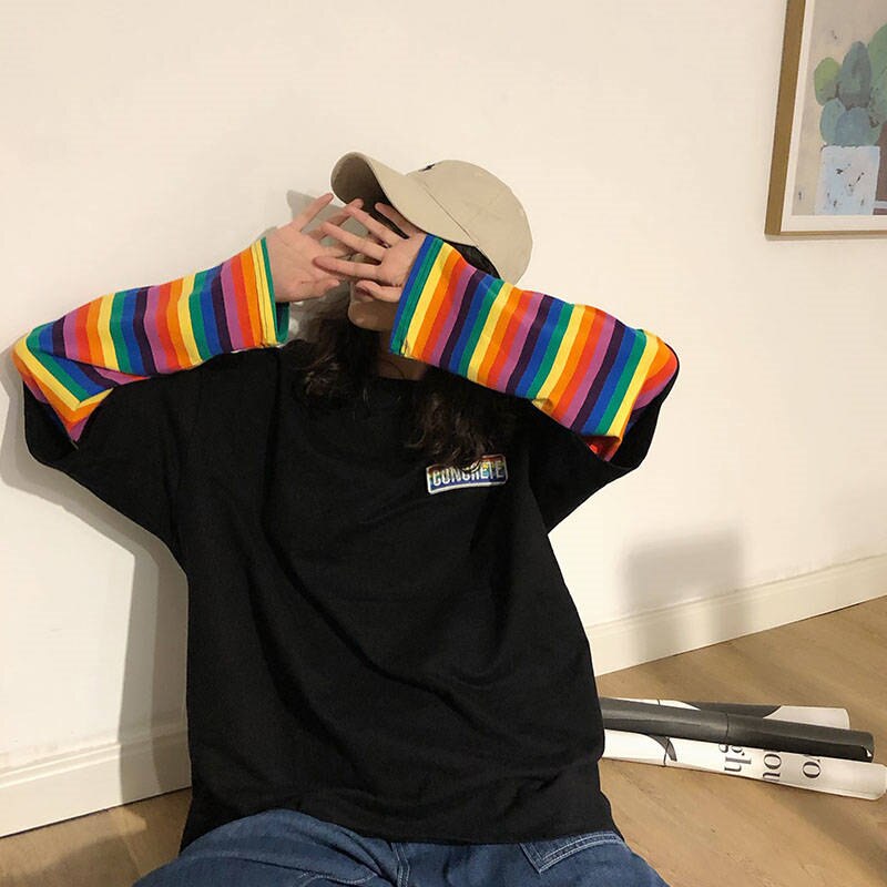 T Shirt Rainbow Fille