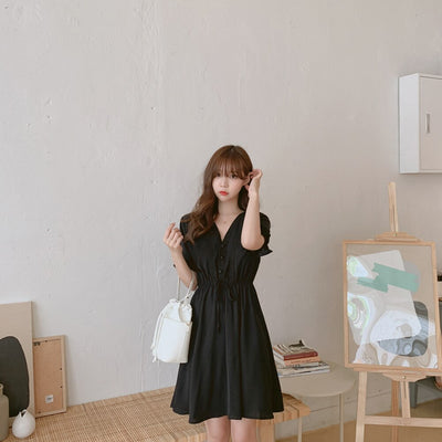 Robe coréenne jolie noire