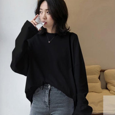 T Shirt Coréen Oversize Noir