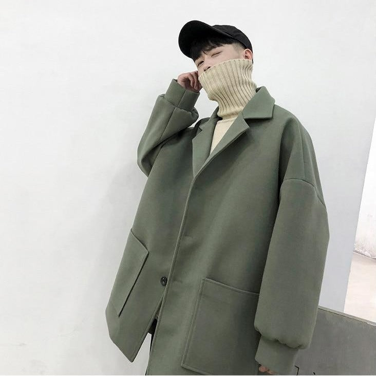 Manteau sweat coréen vert