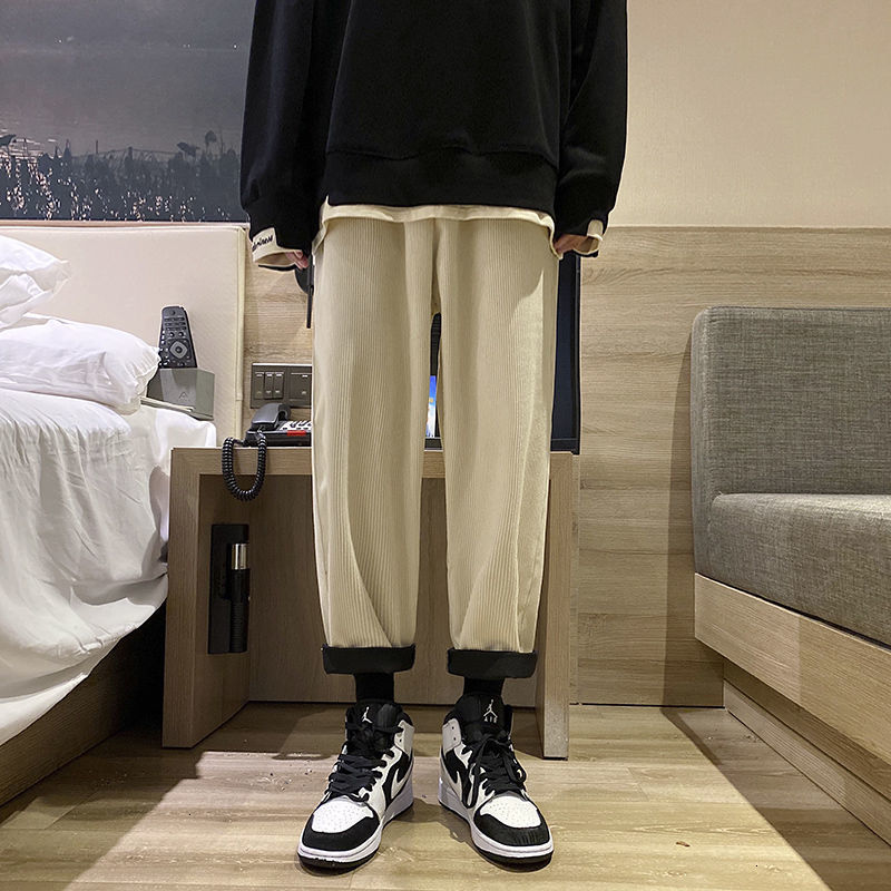 Pantalon droit en velours - KoreanxWear