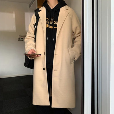 Manteau beige long coréen