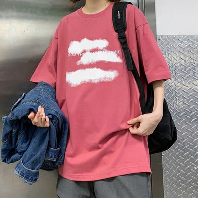 T Shirt nuages rose