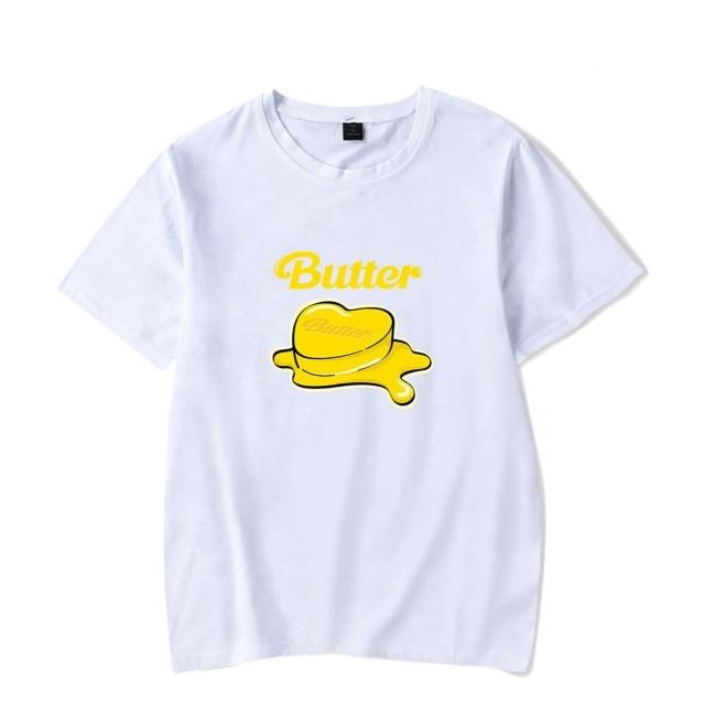 T Shirt BTS Butter blanc