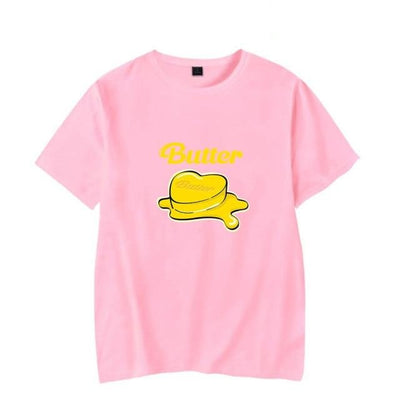 T Shirt BTS Butter rose