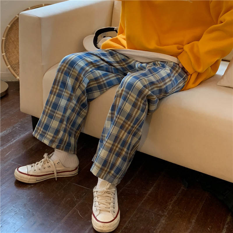 Pantalon plaid vintage - KoreanxWear