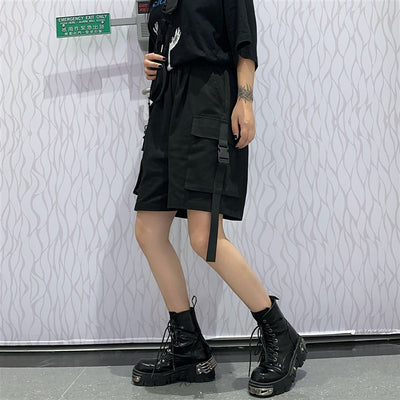 Short coréen Streetwear noir