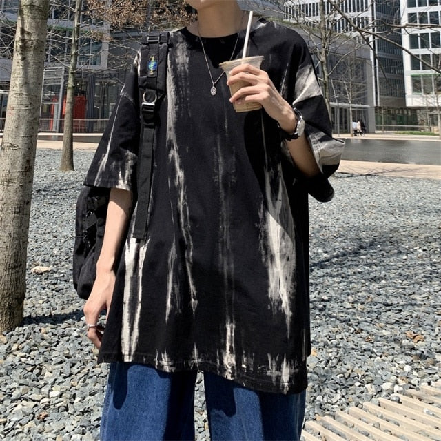 T Shirt coréen peinture noir