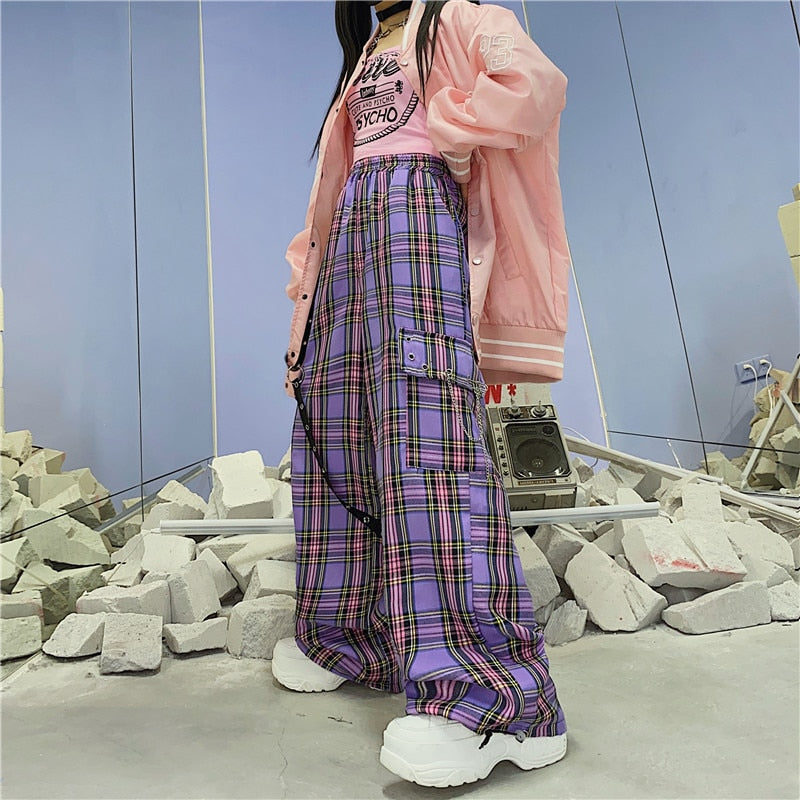 Pantalon violet punk coréen