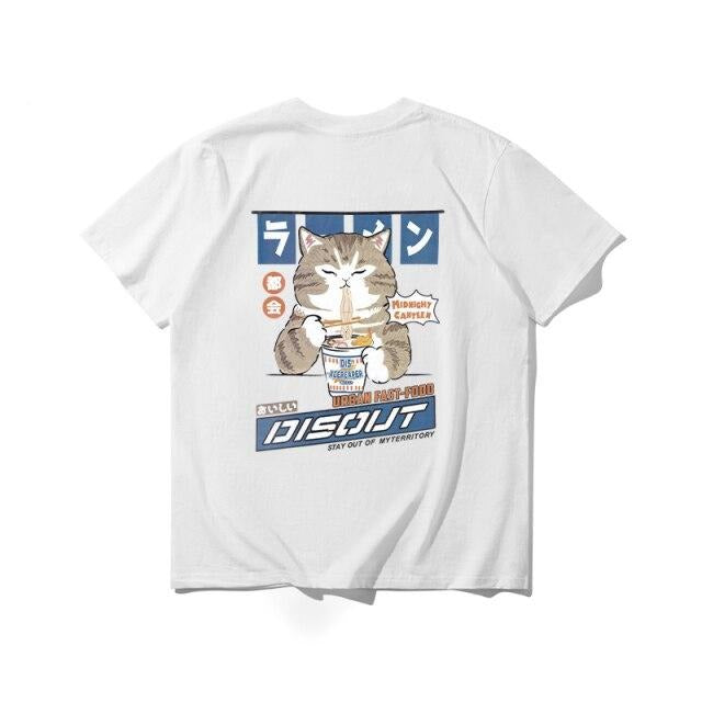 T Shirt Noodle cat - KoreanxWear