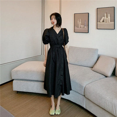 Robe noire femme chic Séoul