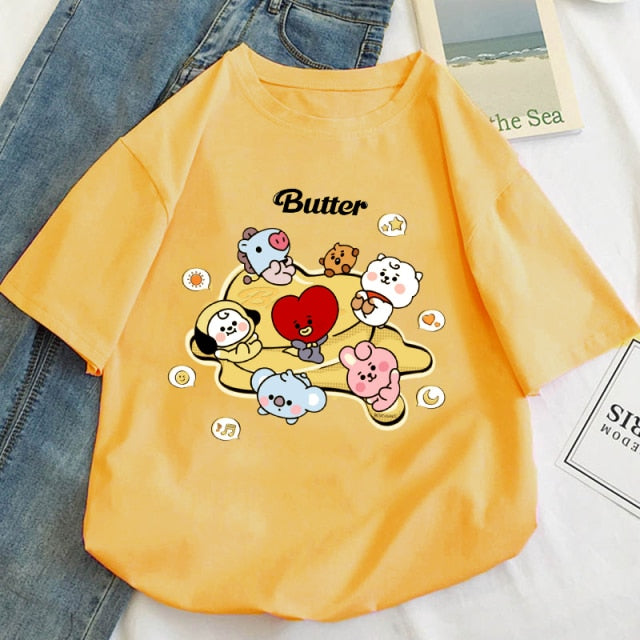 T-Shirt BT21 Butter jaune