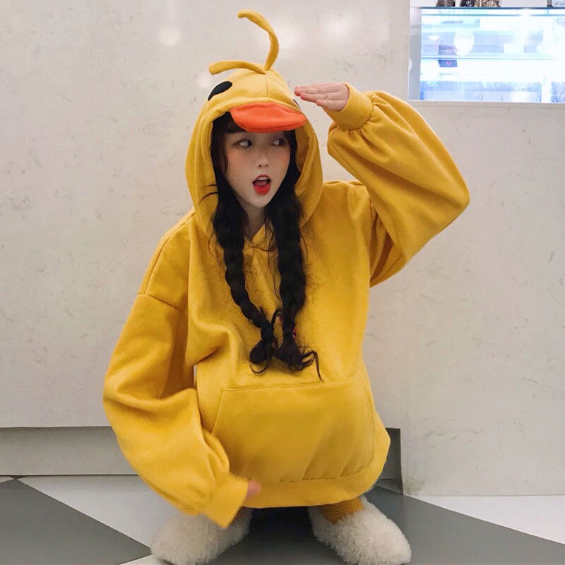 Sweat coréen canard jaune