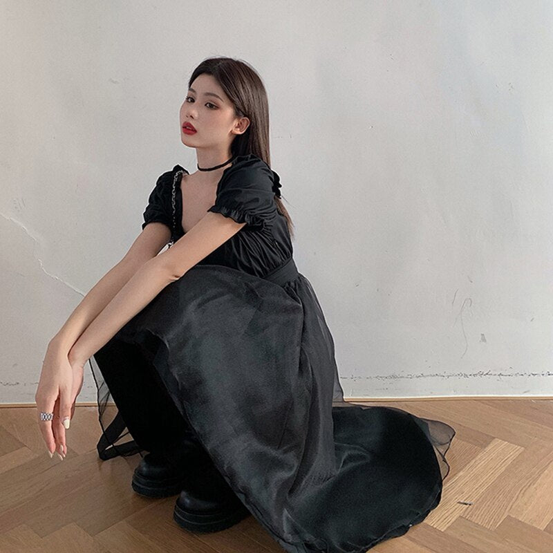 korean black dress Fahsion Evening Party Women Off Shoulder Bow Vintage Midi jetechband suitable for occasions such as parties Discover 110 korean black outfits